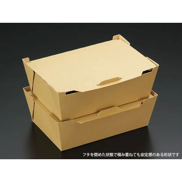 【100点/ケース】弁当容器 KMランチボックス 未晒 M 【送料込み】 パックスタイル