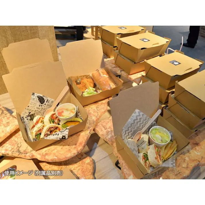 【100点/ケース】弁当容器 KMランチボックス 未晒 M 【送料込み】 パックスタイル