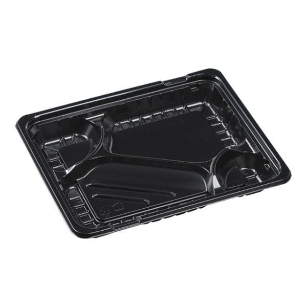 600点/ケース】弁当容器 MSD箱弁24-20-4 本体 黒 【送料込み
