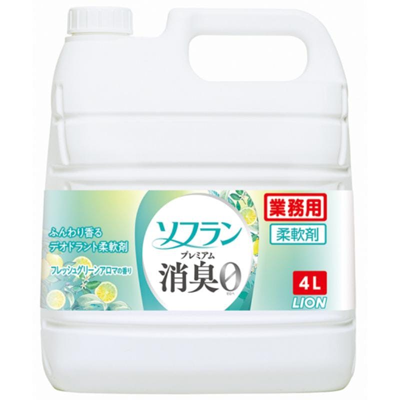 【3点/ケース】衣料用洗剤 ソフランプレミアム消臭フレッシュグリーンアロマ4L 【送料込み】 ライオンハイジーン