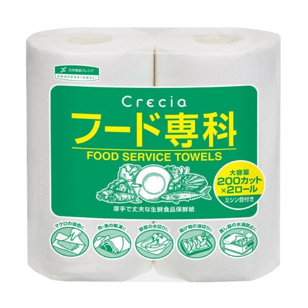 【1点/バラ】クレシア キッチンペーパー フード専科200カット 2R 日本製紙クレシア