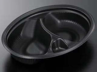 【50点/バラ】カレー容器 SD ビストロM24-18仕切 BK 身 【送料込み】 中央化学