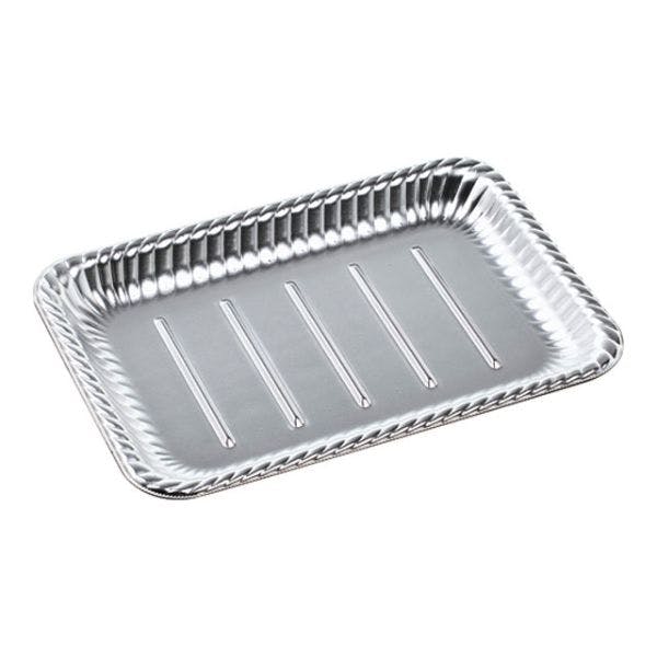 【50点/バラ】オードブル容器 ティアラ角皿30-21 本体 銀 【送料込み】 エフピコ