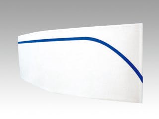 【1000点/ケース】調理用帽子 クリーンキャップMEタイプ 青ライン