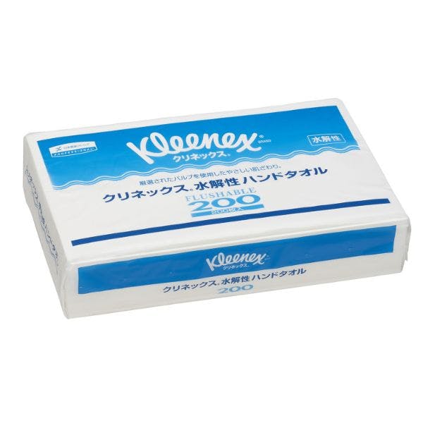 【1点/バラ】ペーパータオル クリネックス 水解性ハンドタオル200 【送料込み】 日本製紙クレシア
