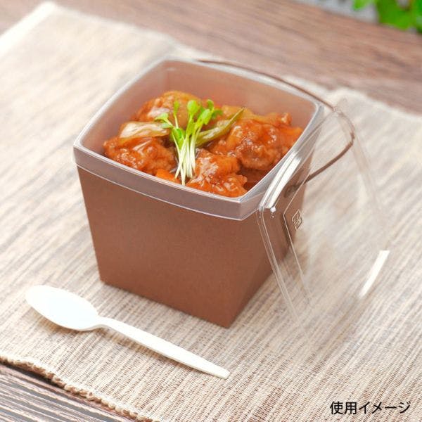 20点/バラ】弁当容器 デリメイトTK125 ブラウン 【送料込み】 協和