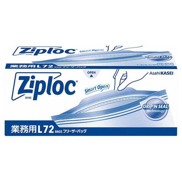 1点/バラ】保存袋 ジップロック フリーザーバッグ L 72枚入 【送料込み