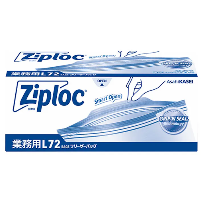 【1点/バラ】保存袋 ジップロック フリーザーバッグ L 72枚入 【送料込み】 旭化成ホームプロダクツ
