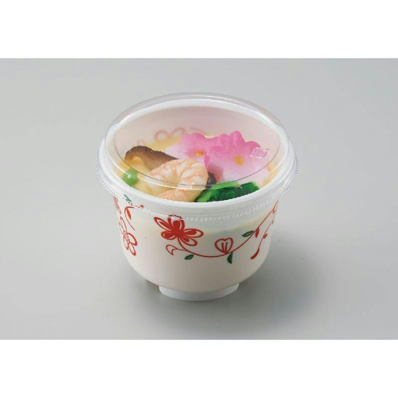 50点/バラ】デザートカップ バイオ 茶碗蒸し S-245 シロ 花 【送料込み