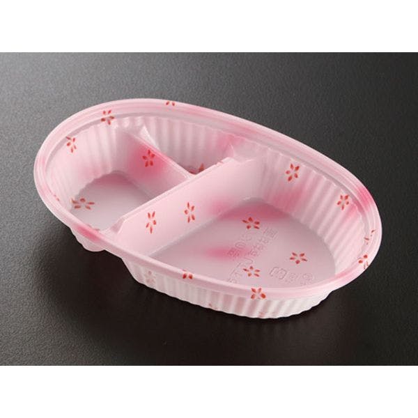 50点/バラ】弁当容器 OGニ段容器仕切有本体 花霞 【送料込み】 ケー