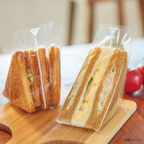 【100点/バラ】OPP袋 サンドイッチ袋 60 イージーカット ライン 白 バラ出荷 HEIKO(シモジマ) 【送料込み】