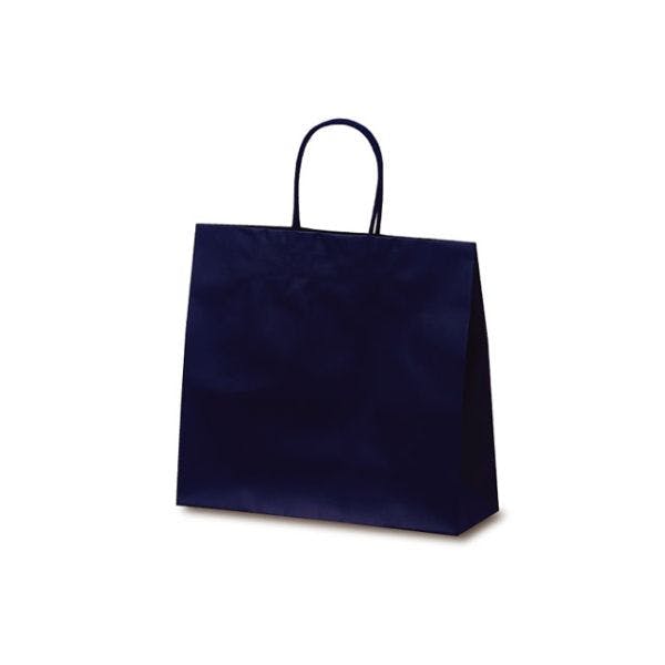 【10点/バラ】紙手提袋 1065 マットバッグ M ネイビー 【送料込み】 ベルベ