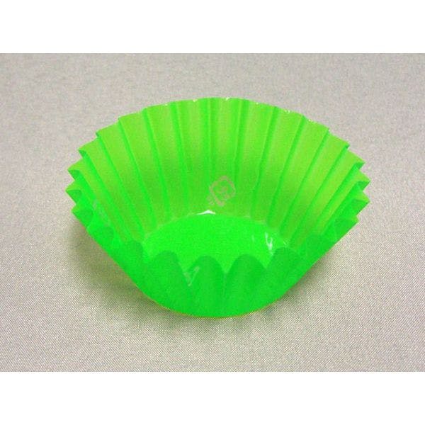 【1点/バラ】おかずカップ OPPフレアラミケース 6F ライトグリーン 500枚入 セイコー