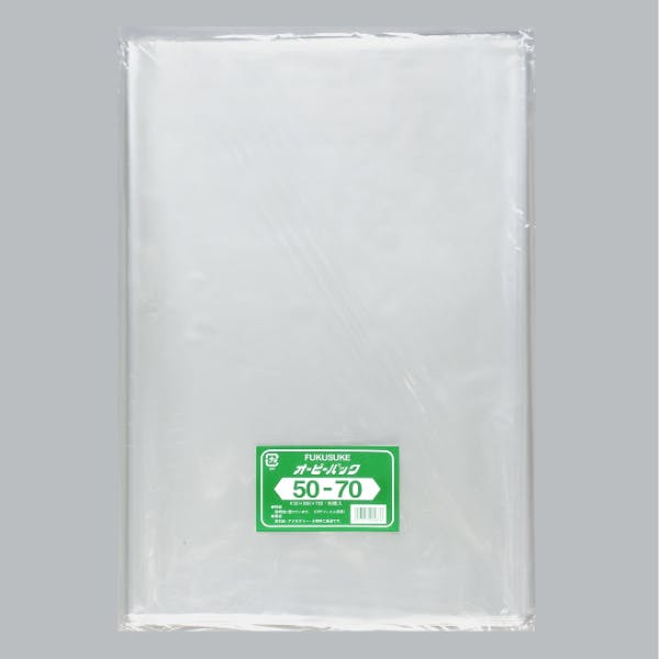 【10点/ケース】テープ無 OPP袋 オーピーパック テープなし 50-70 50枚入 【送料込み】 福助工業