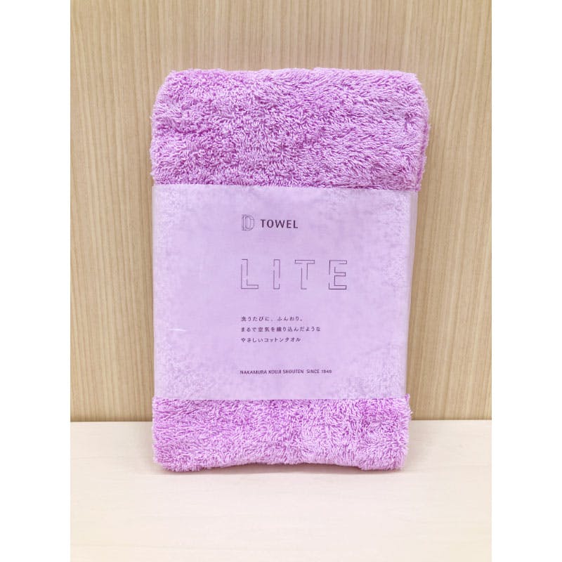 【30点/ケース】DCLLITE ハーフバスタオル パープル 【送料込み】 中村