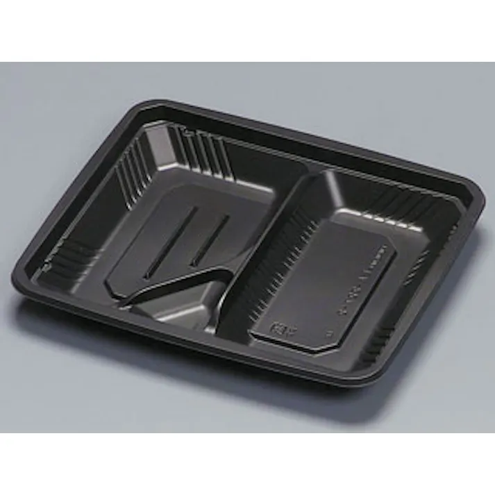【600点/ケース】弁当容器 フルレンジLA-227-2H 黒 【送料込み】 福助工業