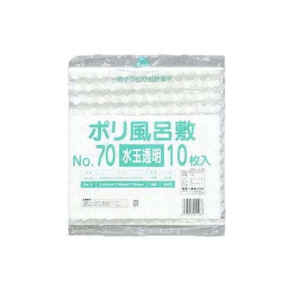 【500点/ケース】ポリ風呂敷 No.70 水玉透明 【送料込み】 福助工業