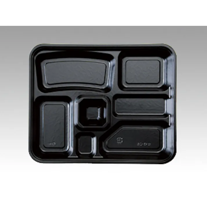【160点/ケース】仕出し弁当容器 HS 仕切-28 黒-花小舞 共付 【送料込み】 中央化学