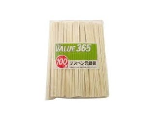 【50点/ケース】割箸 バリュー365アスペン元禄箸裸100膳入 【送料込み】 やなぎプロダクツ