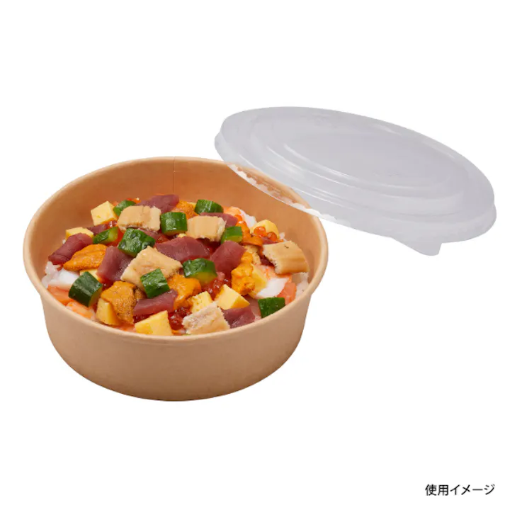 【25点/バラ】どんぶり容器 クラフト カップ 500ml 本体 【送料込み】 パックスタイル