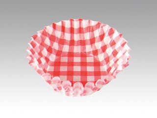 【1点/バラ】紙カップ 紙ケース チェック アカ 5F 500枚入 【送料込み】 東洋アルミエコープロダクツ