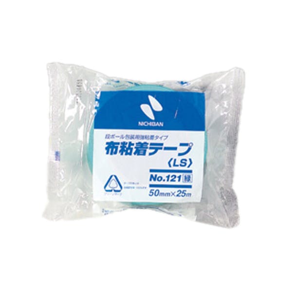 【1点/バラ】布粘着テープ No.121 50×25 緑 【送料込み】 ニチバン