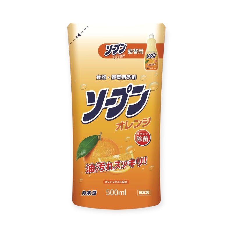 【24点/ケース】食器用洗剤 ソープオレンジ 詰替 【送料込み】 カネヨ石鹸