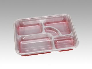 仕出し容器 300点/ケース】仕出し弁当容器 DX 仕切 R-9-N ト付 【送料込み】 中央