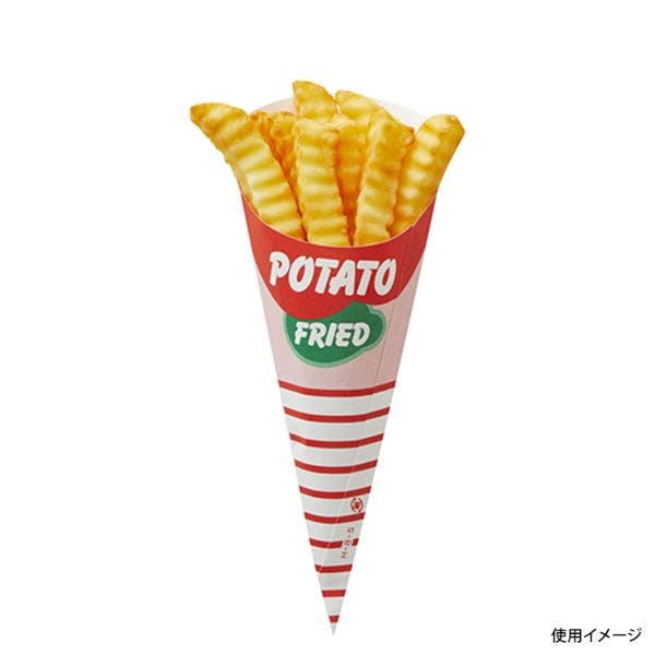 ポテト 3000点/ケース】ポテト容器 H-8-5 三角ポテト(小) 【送料込み】 愛宝