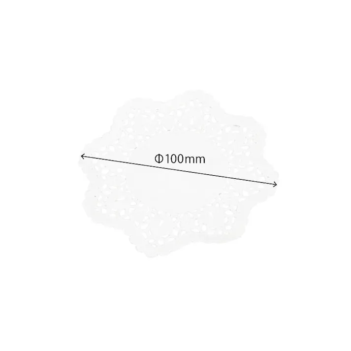【100点/バラ】レースペーパー ドイリー 丸レース4号 白 100mmφ 【送料込み】