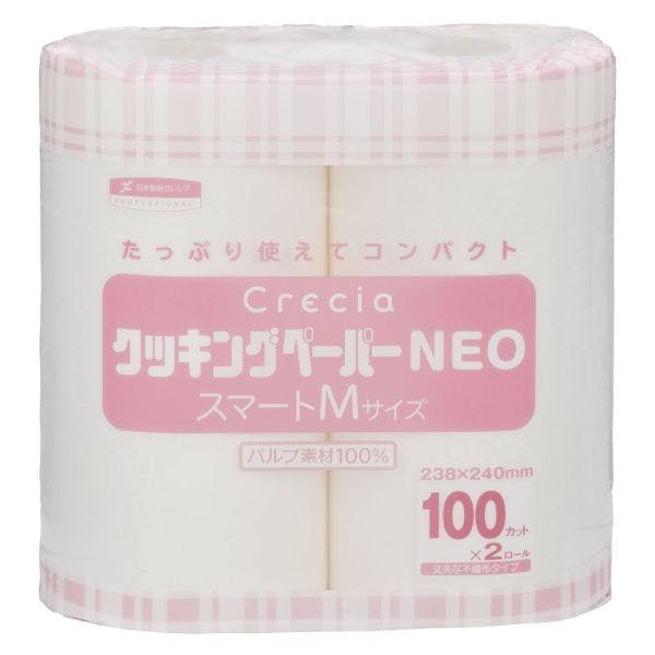 【1点/バラ】クレシアクッキングペーパーNEOスマートMサイズ100カット2ロールクレシア 日本製紙クレシア