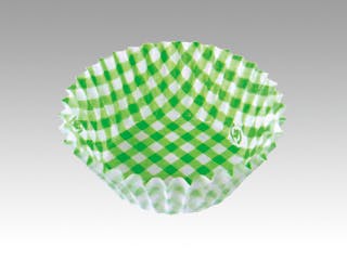 【1点/バラ】紙カップ 紙ケース チェック ミドリ 7F(500枚入) 【送料込み】 東洋アルミエコープロダクツ
