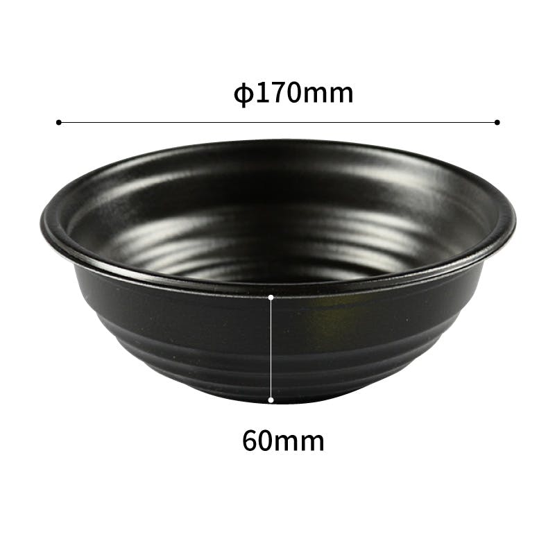 400点/ケース】どんぶり容器 YS丼 D-2 黒 【送料込み】 パックスタイル