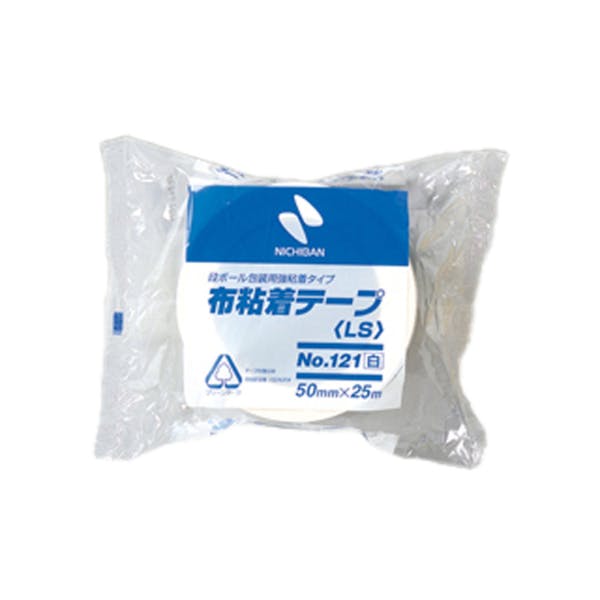 【30点/ケース】布粘着テープ No.121 50×25 白 ニチバン