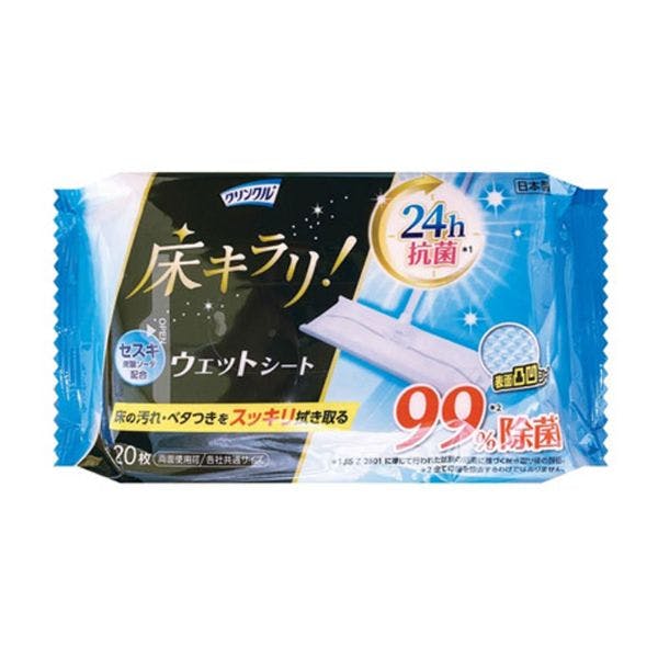 【1点/バラ】ウエットシート LD-410 クリンクル 床キラリフローリングウェットシート 20枚 Life-do.Plus