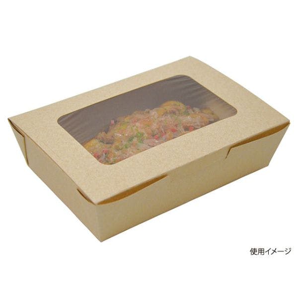 【200点/ケース】デリボックス ファインテーパーボックス 窓付き M 【送料込み】 ペーパークラフト
