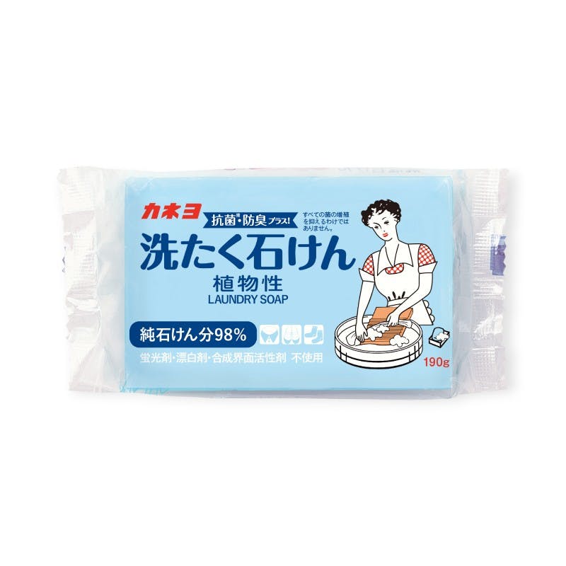 【1点/バラ】衣料用洗剤 カネヨ 洗たく石けん 190g 【送料込み】 カネヨ石鹸