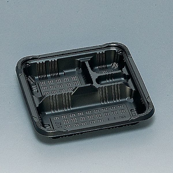 【600点/ケース】弁当容器 憩い RP-1-1H 黒 E 本体 【送料込み】 福助工業