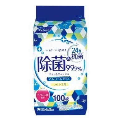 1点/バラ】ウェットティッシュ LD-103 リファイン アルコール除菌