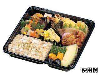 阿波 仕出し 弁当箱　KP-110 透明蓋付　50枚×11セット　バラ売り可 240点/ケース】仕出し弁当容器 KP新 KP-150 阿波 透明蓋付 【送料込み