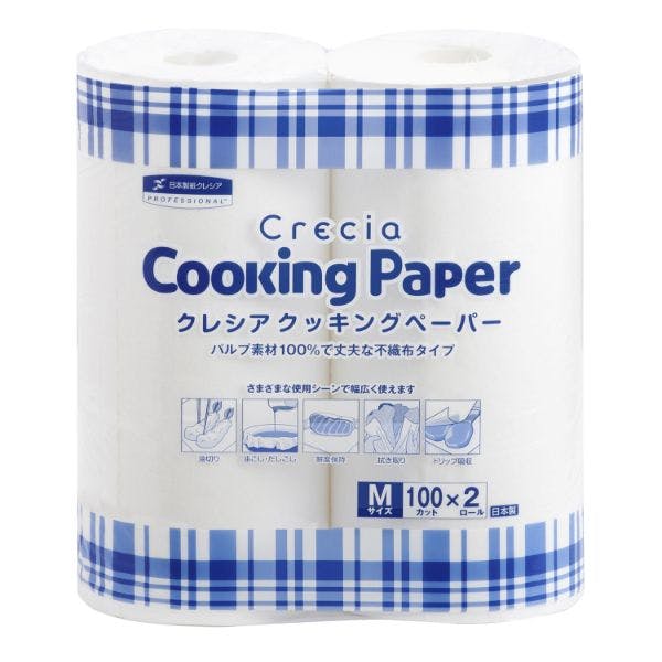 【1点/バラ】クレシアクッキングペーパーMサイズ100カット2ロール【送料込み】 日本製紙クレシア 日本製紙クレシア