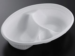 【50点/バラ】カレー容器 SD ビストロM24-18仕切 W 身 【送料込み】 中央化学