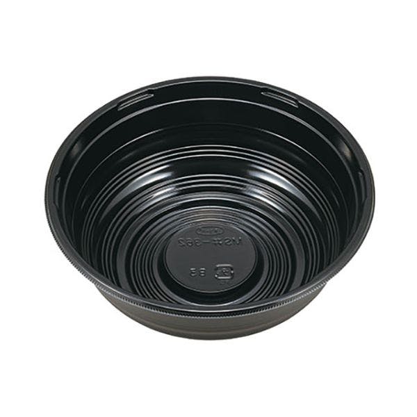 800点/ケース】どんぶり容器 MS丼-362 黒本体 【送料込み】 エフピコ