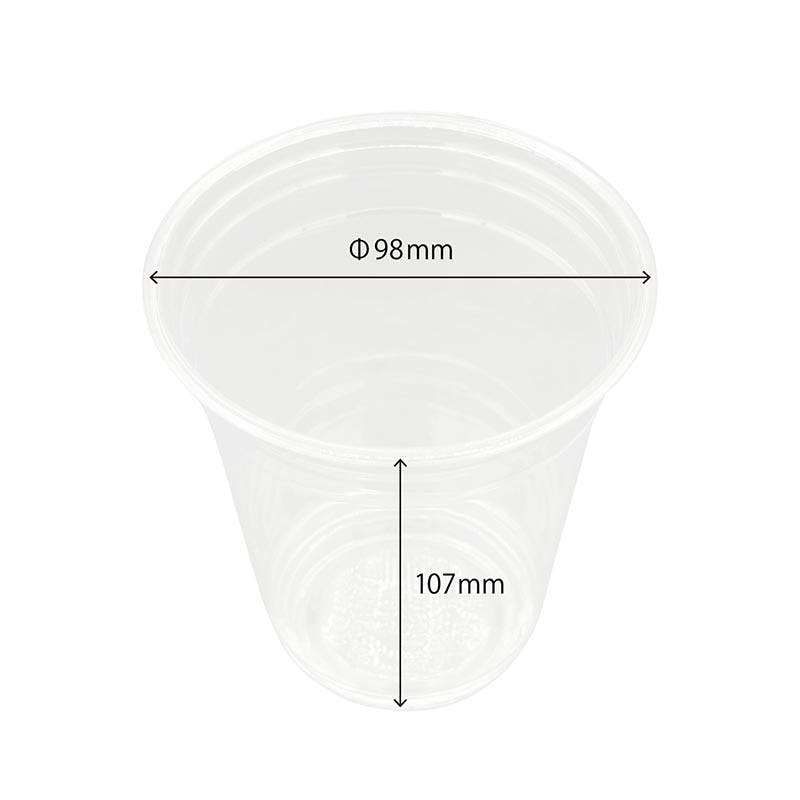 【50点/バラ】透明カップ バイオPETカップ HF98-12・14(φ98 12oz・14oz兼用) 【送料込み】 赤松化成工業