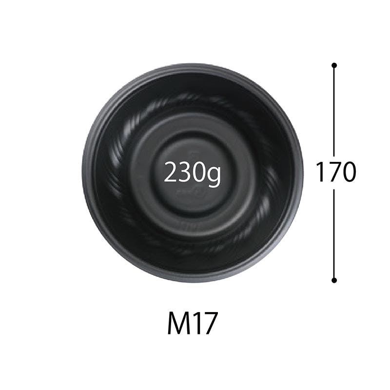 50点/バラ】どんぶり容器 SD 咲き丼 M17 BK 身 【送料込み】 中央化学