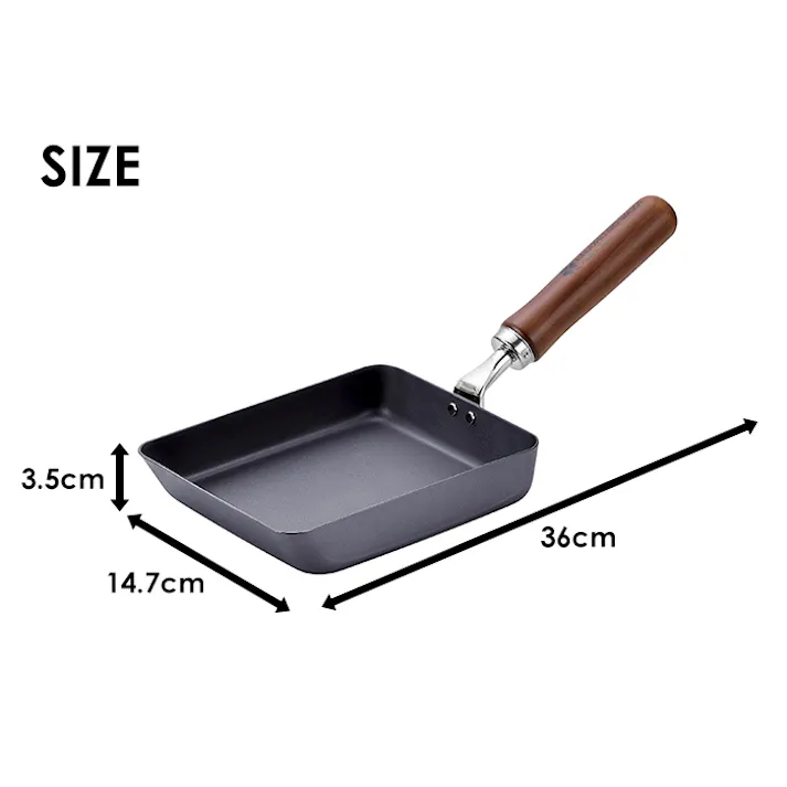 玉子焼き 鉄 フライパン 卵焼き 14×18cm 窒化加工 ガス火 IH対応 サビにくい 日本製 燕熟の技 燕市