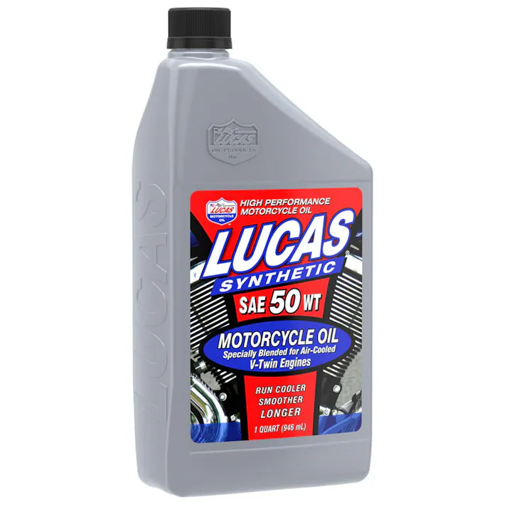 ルーカス(LUCAS) Vツインエンジンオイル SAE50W 946ml (100%化学合成) バイク用 API SL 認証 空冷 V-Twin/スラントツイン用 熱ダレ低減・高い耐摩耗性・静粛性アップ #10765