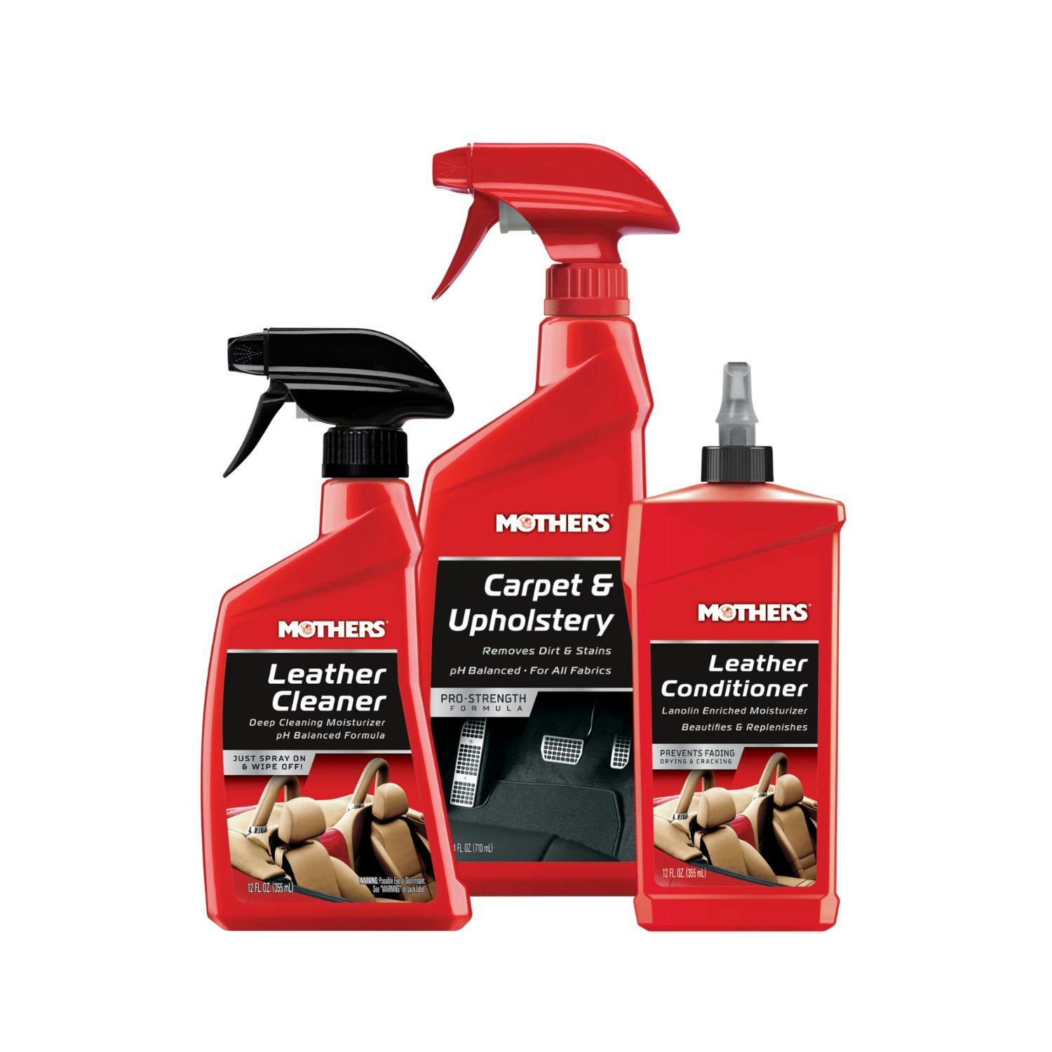 マザーズ(Mothers)　インテリアケアセット レザーやカーペットのクリーニング 車内ケア 3本セット