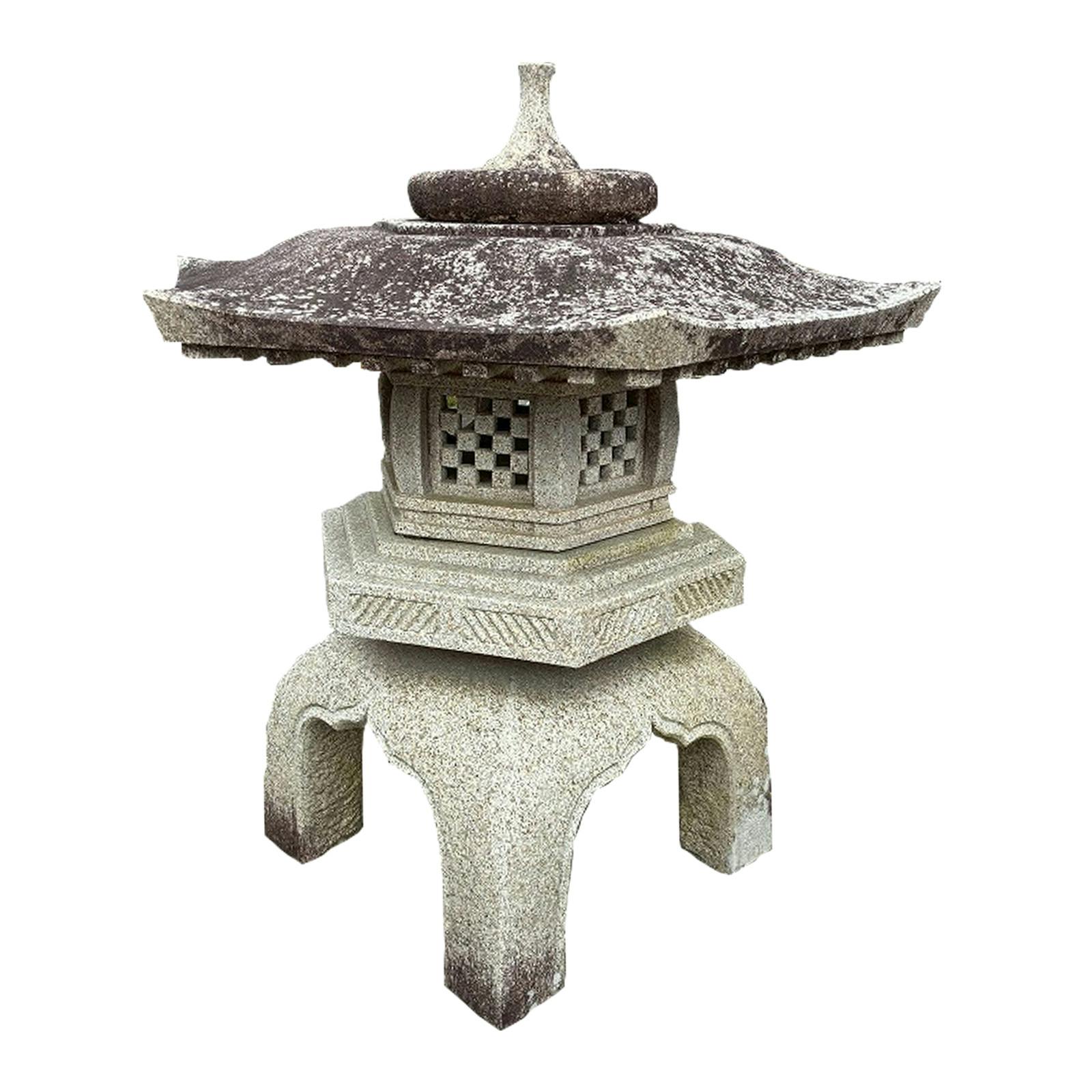 TAIKOH 灯篭 岡崎灯篭 白石 元禄古代雪見形 2.5尺 灯籠 | ガーデン