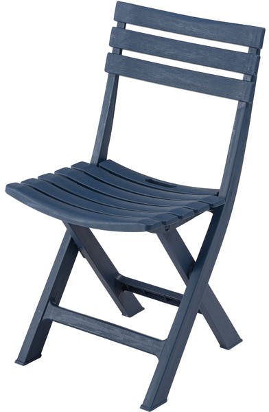 フォールディングチェア／色：ブルー　／　幅41.5×奥行46×高さ78.5×座面高42.5cm　／　椅子 イス ダイニング 折りたたみ 省スペース コンパクト 収納 ダイニング リビング  ガーデン アウトドア キャンプ スリム シンプル ポリプロピレン 軽量 持ち運び　完成品 【送料込み】